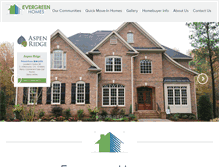 Tablet Screenshot of evergreenhomesmi.com